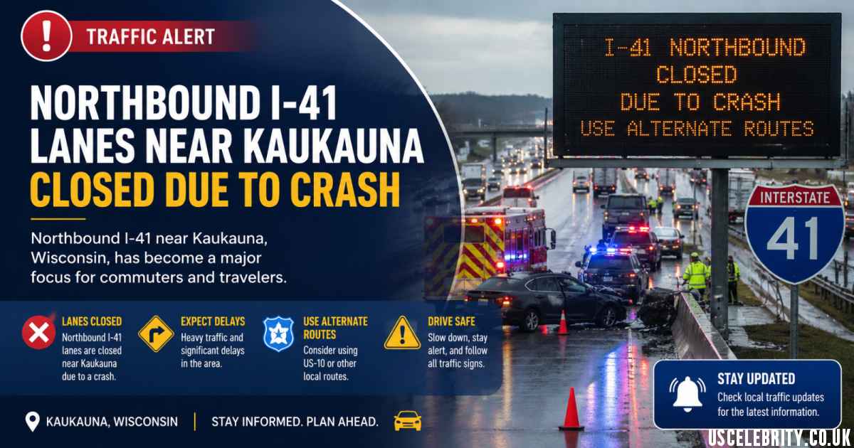 Northbound I-41 Lanes Near Kaukauna Closed Due to Crash